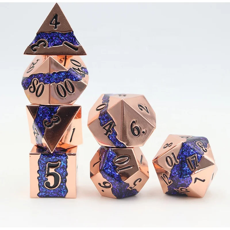 Custom Dice Set 16mm Metal Rpg Polyhedral Dnd Dice