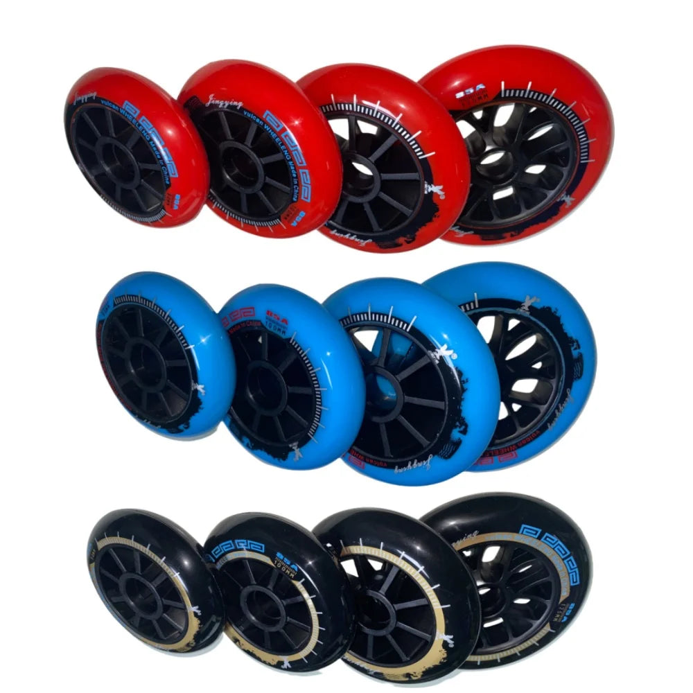 High Wear Resistance 85A Black Speed Roller Skate Wheels Outdoor 90 100 110 125mm for Flashing Rollers
