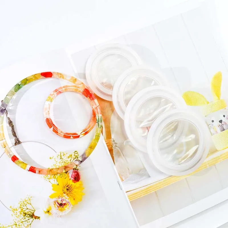 Bracelet Bracelet Key Ring Bag Handle Round Resin Silicone Mold Set