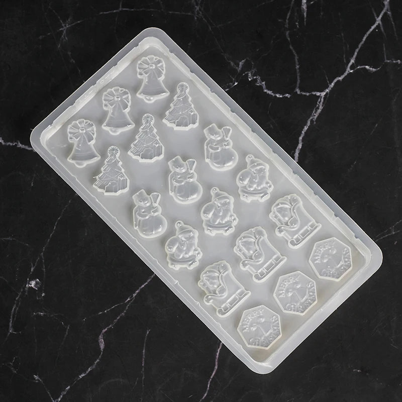 DIY Christmas Style Jelly Easy Clean Non-toxic Chocolate PP Pudding Candy Mold