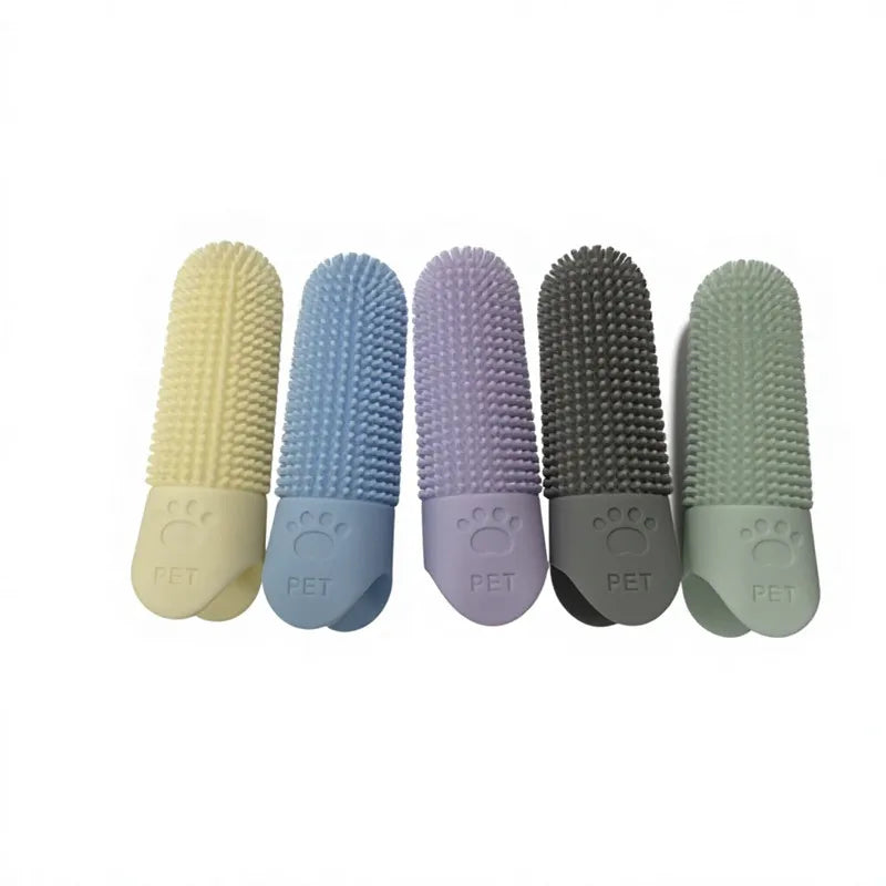 Factory Wholesale Cheap 360 Degree Soft Silicone Finger Toothbrush for Dogs Brush Teeth Cleaning Pet Dog Cat
