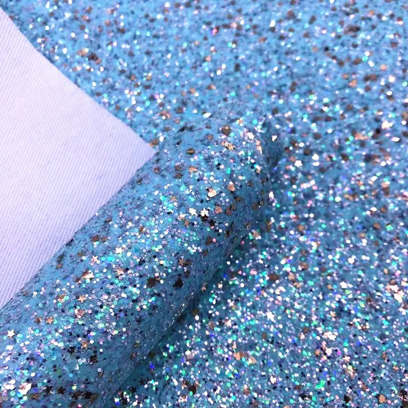 Wholesale Chunky Glitter Leather Fabric Hair Bows Bags Purse Wallets Shoes Earrings Crafts Luggage Garment Accessories
