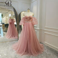 Mily Bridal LWC6633 Detachable Sleeves Elegant Modest Evening Gown Dress Tulle Gowns for Women Evening Dresses