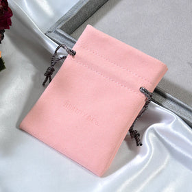 Wholesale Luxury Microfiber Small Drawstring Pouch Custom Jewelry Storage Bags with Portable Design and Hot Stamped Logo
