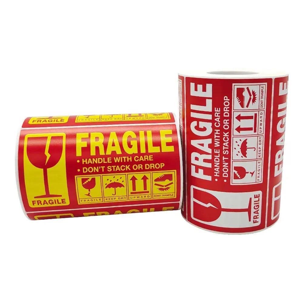 3'' X 5'' Fragile Label Sticker - Handle with Care - Thank You Shipping Labels Stickers 300 Labels/Roll Fragile Stickers
