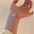 Stone Butterfly Necklace Light Luxury Small Class Internet Celebrity Same Style Clavicle Chain Neck Chain for Wholesale N240386