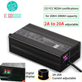 20A 48V 58.4V 72V 60V 67.2V 84V 87.6V Li-ion LiPo Lifepo4 Lithium Battery Charger Curren Adjust Fast Charge Ebike 16S 20S 24S