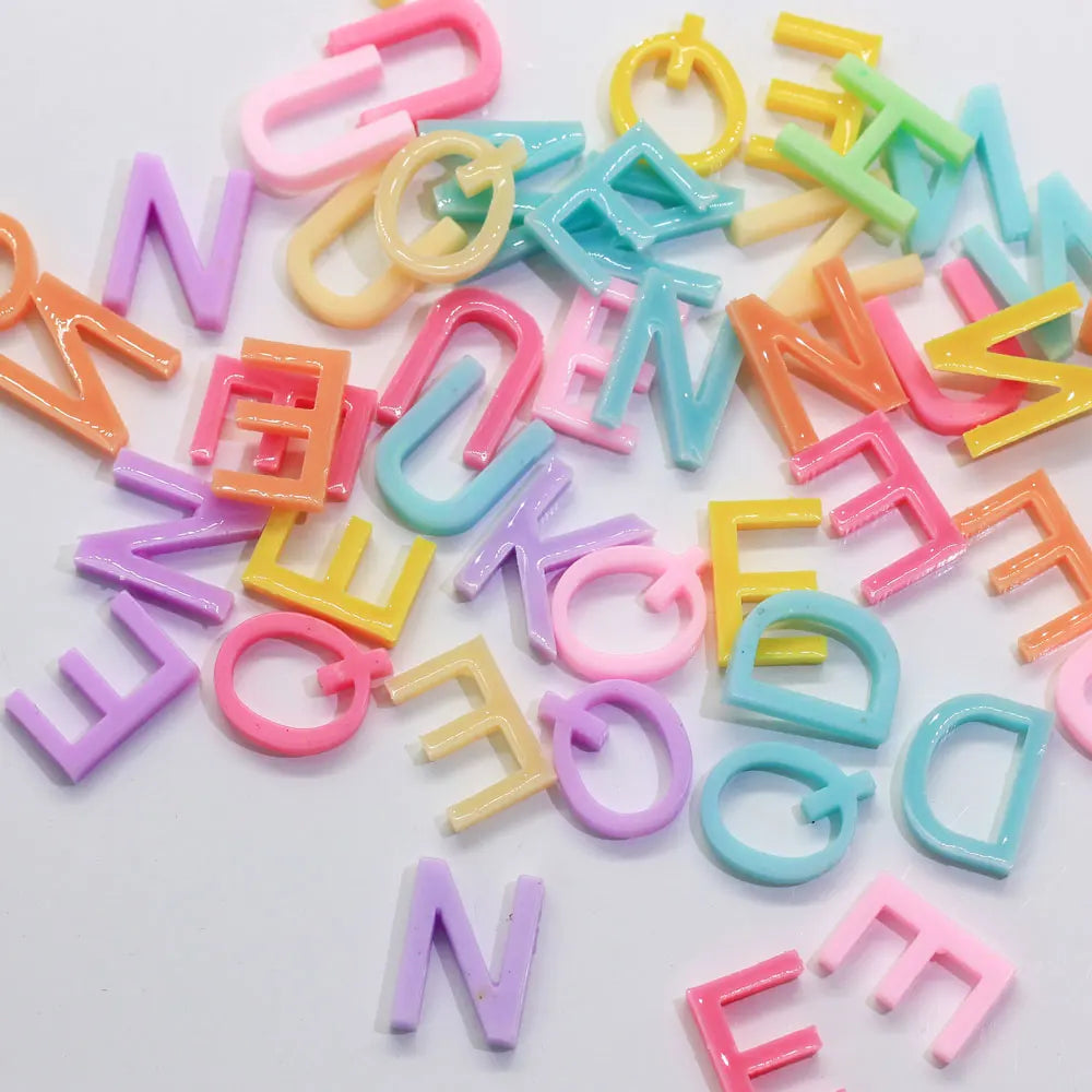 Anniversaire Decor 9 Letters DIY 3D Mixed Resin Number Digital Flatback Cabochons Scrapbook Crafts Embellishments DIY