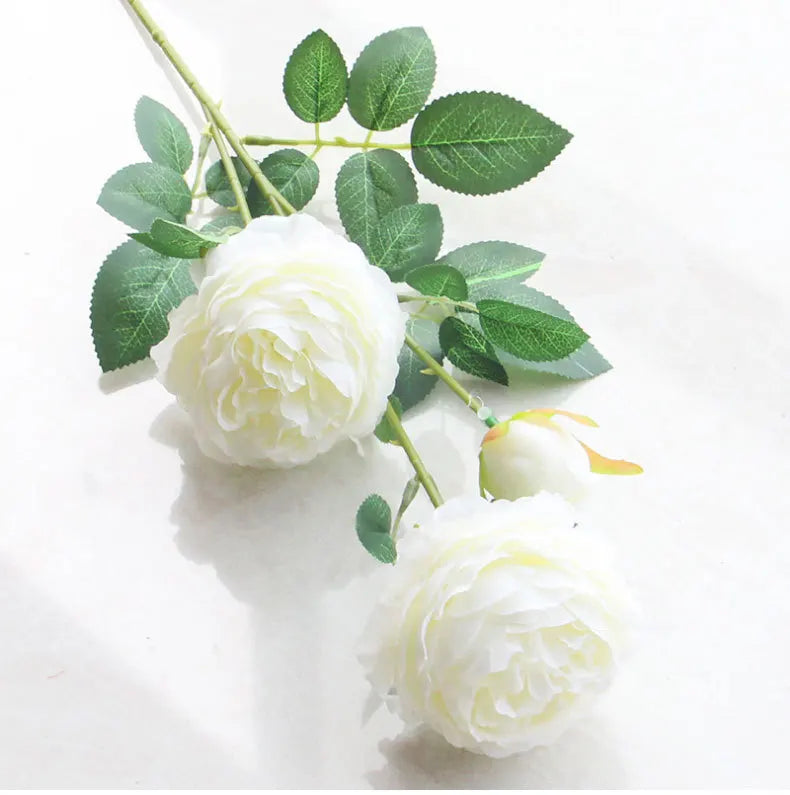 Wholesale 3 Heads  Peonies Artificial Flower  Western Silk  pink  Peony for  Wedding Ceiling Decoration Flower