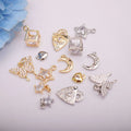 CZ8620  Chic Mini Minimal Minimalist Gold Diamond Cz Zircon Mirco Cz Pave butterfly Cube Heart Star Moon Charm Pendant
