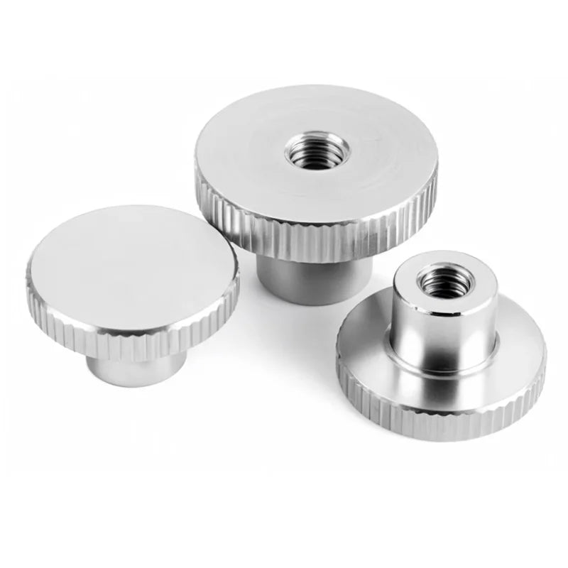 M2-M10 DIN 466 Stainless Steel 304 CLASS 4 Heavy Industry Hand Thumb Nut Flat Head Knurled Nuts with Collar