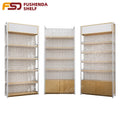 White Double Side Perforated Back Panel Shelf Fashion-Style Supermarket Shelf