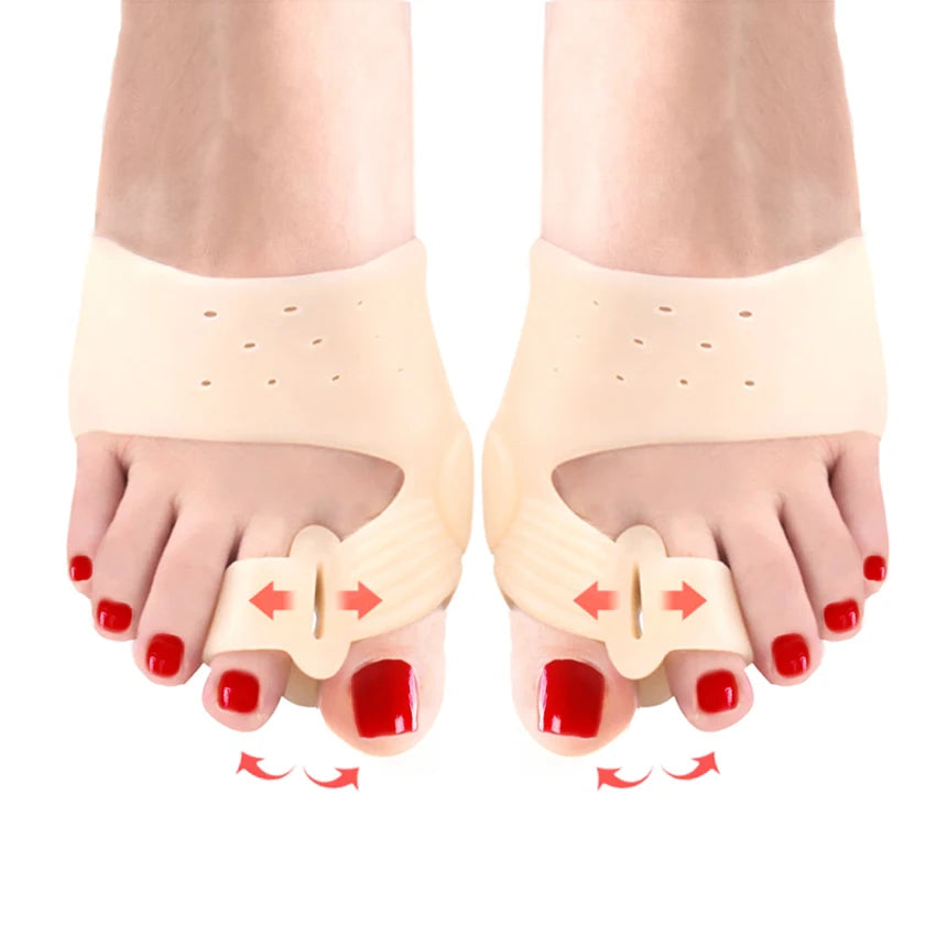 Silicone Bunion Corrector Toe Separator Bunions Toe Corrector Valgus for Toe Haluksy Finger Separator Hallux Valgus Corrector