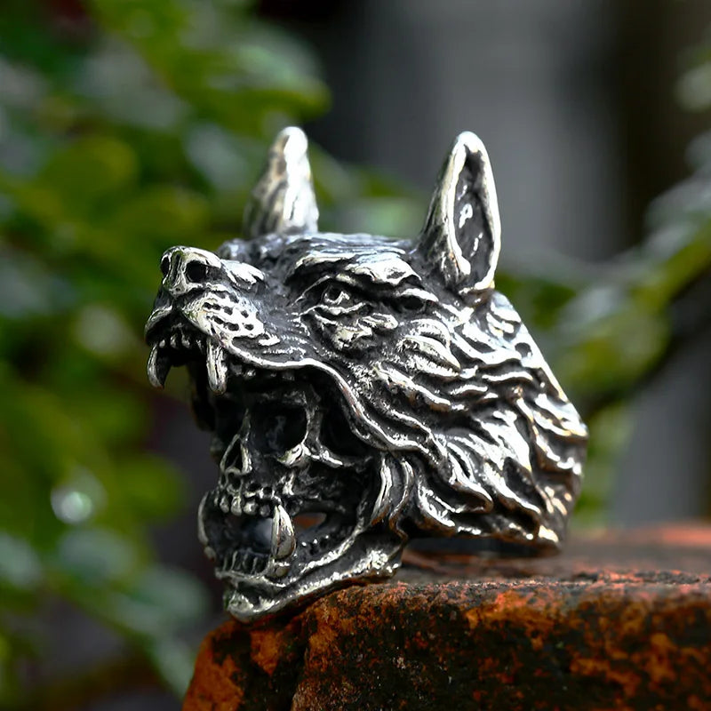 SS8-1115R Stainless Steel Hip Hop Style Animal Ring Bear Ring