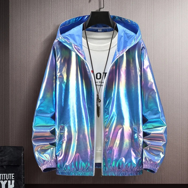 Wholesale Summer Colorful Shiny Sunscreen Clothing for Men and Women Couples Thin Breathable Color Thin Jacket Trend Large Size
