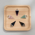 Wholesale Healing Pyramid Pendulum Triangle Point Crystal Handmade Necklace Charm Pendant