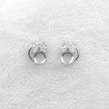 Sterling Silver 5*5mm Semi Mount Stud Earrings Empty Support Blank Claws Setting S925 Base Without Center Stone for DIY Inlay