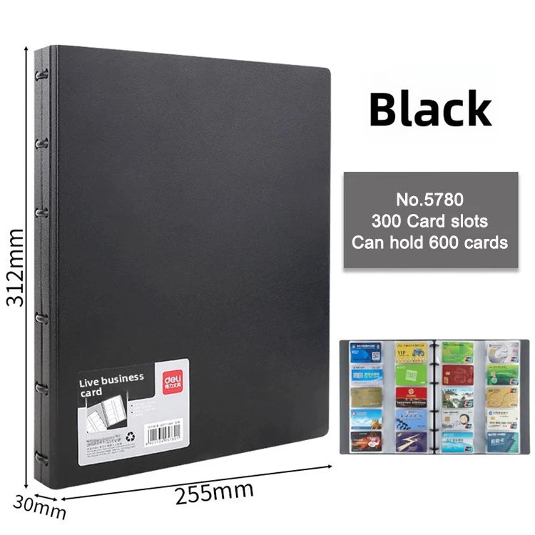 Large Capacity Photocard Card Storage Binder 600 Card Slots Waterproof Business Card Book
