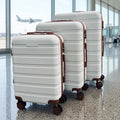 RTS Bulk Factory Custom Logo Purple ABS  Suitcase Set 3 4 Piece Case HardShell PP Trolley Hardside Luggage Travel Bag