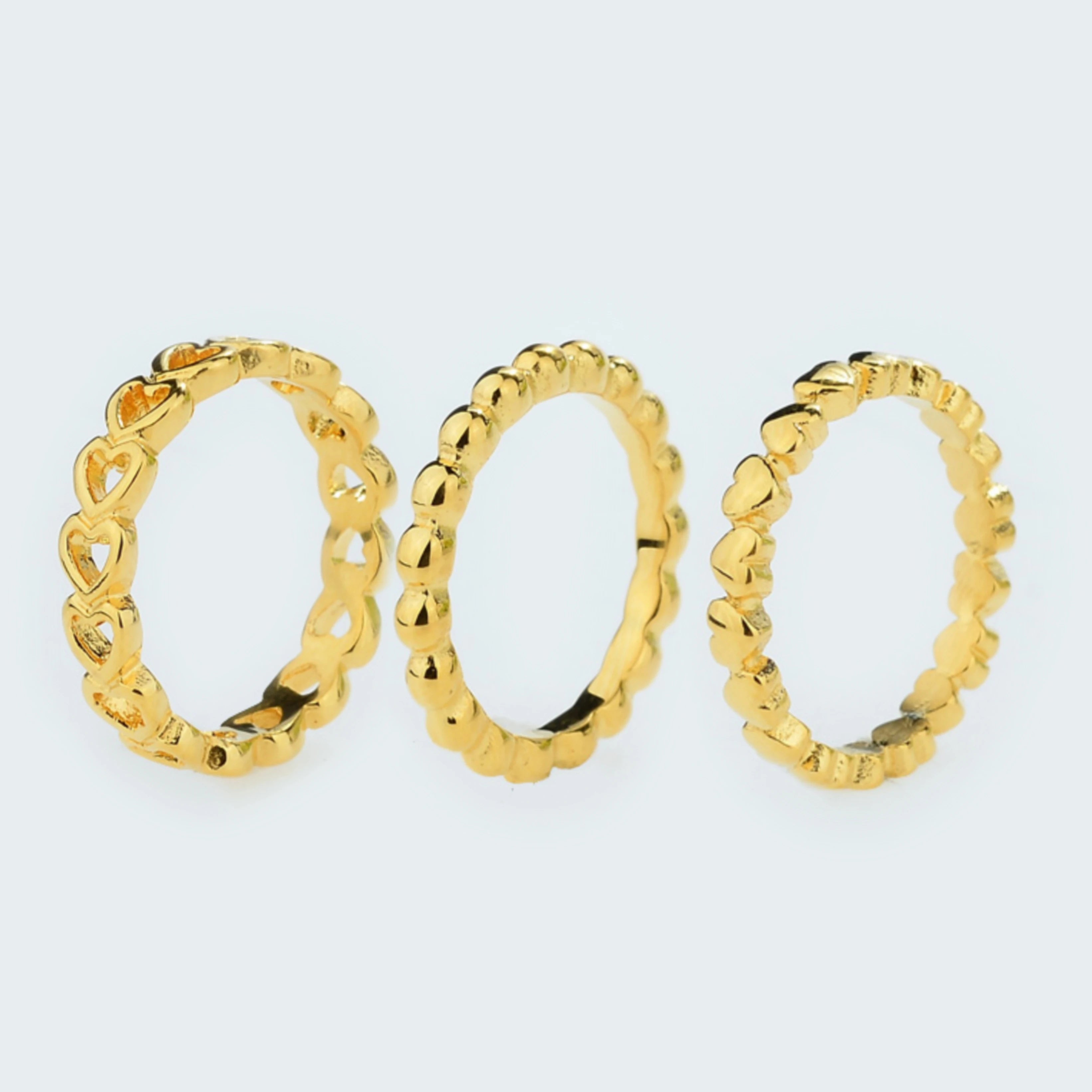Wholesale Custom Trendy Women Fashion Rings Gold Plated Stainless Steel Waterproof Thin Irregular Heart Shape Ring Jewelry
