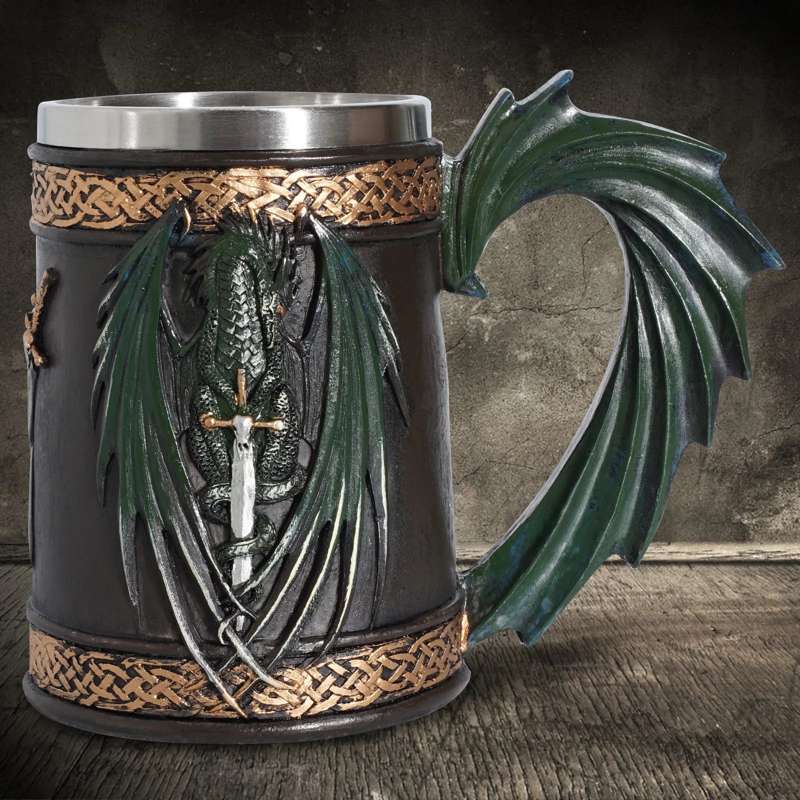 Celtics Copper Medieval Beer MAA04 Tankard Medieval Tavern-mugs Home Beer Mug Knights Templar