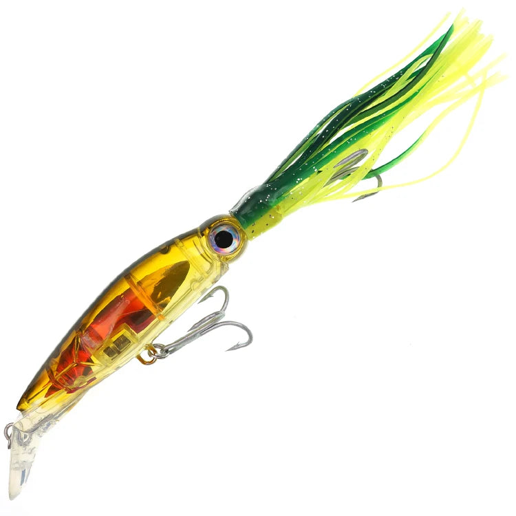 FLOATING LURE HYDRO SQUIRT 14CM 40G HARD BODY SQUID  FISHING LURE FISHING FACTORY Tuna Lures