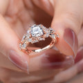 Messi Jewelry MSR-920 18k 1.5ct Cushion Cut  Women Jewelry Ring Luxury  Engagement Ring  Style Lab Diamond Ring