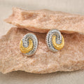VINTAGE KNOT TWIST EGG ARTIST MIX COLOR EARRINGS Dazan NEW Winter INS 18k Gold Plated Hypoallergenic Stainless Steel Jewelry