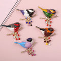 Multicolor Bird Brooch Pins Quality Enamel Animal Brooches New Year Designer Jewelry Gift