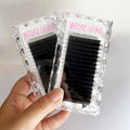 Private Label Individual Faux Velvet Lash Blooming Eyelash Extension Matte Dark Volume Lash Trays 5-25mm Cashmere Lash Extension
