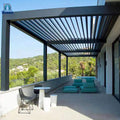 Electric Aluminum Pergola Outdoor Waterproof Pergola Luxury Louvre Gazebo with Sensor and Led Lights