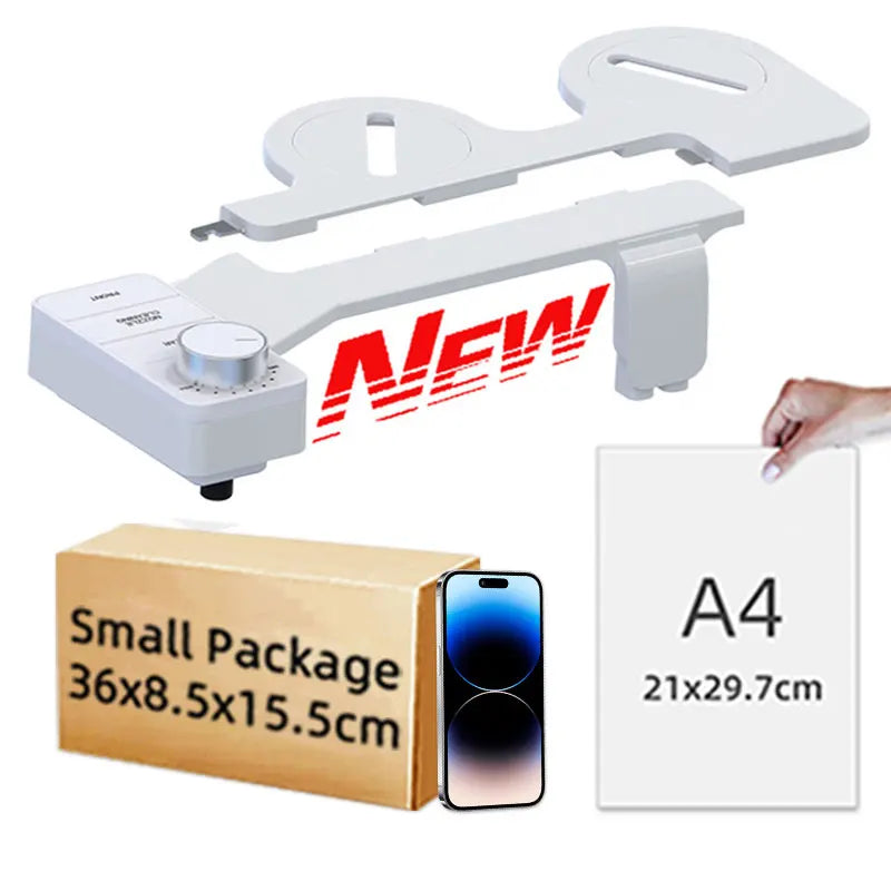 Modern Bathroom Rear Wash Bidet Toilet Attachment Floor Mounted Vertical Spray Adjustable Pressure Plastic