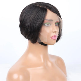 Cheap Short Pixie Cut Wigs Human Hair 13x1 C-Part Glueless HD Lace Frontal Wigs for Black Women Lace Front Wigs
