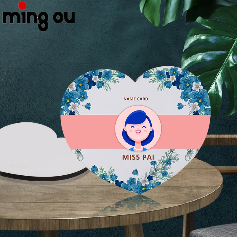 Hotel Work Staff Magnetic MDF Sublimation Blank Name Badge
