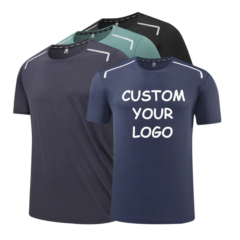 Dropshipping Breathable Sportswear Men Fitness Running T Shirts Nylon Quick Drying Football Shirt Sport Men Training Top Tshirt