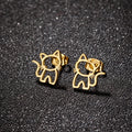 AA01280 Sweet Cute Lady Earrings All Match Personality Temperament Simple Animal Earrings