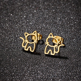 AA01280 Sweet Cute Lady Earrings All Match Personality Temperament Simple Animal Earrings