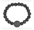 Men Fashion Natural Black Lava Bead Bracelet Essential Oil Diffuser Bracelet Aromatherapy Stone