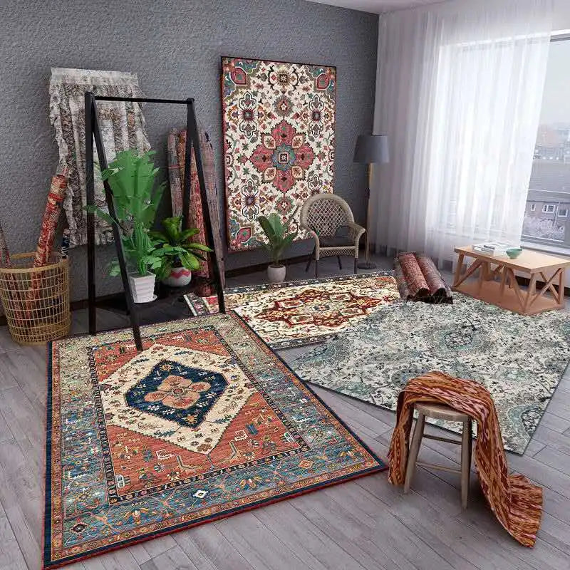 Hot Sale Modern Rectangle Carpet Traditional 3D Geometric Design 5mm Digital Printing for Living Room Machine Made