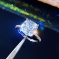CAOSHI Fashion Jewelry Classic 4 Claw Silver Color Rings Bridal Cubic Zirconia Square Engagement Wedding Ladies Rings for Woman