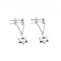 925 Sterling Silver Six-pointed Star Stud Earrings for Women Elegant Wedding Jewelry Pendientes Mujer Moda 2019 Brincos