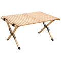 WOQI China Factory Manufacturer Self-driving Trip Solid Wood Picnic Home Folding  Egg Roll Table