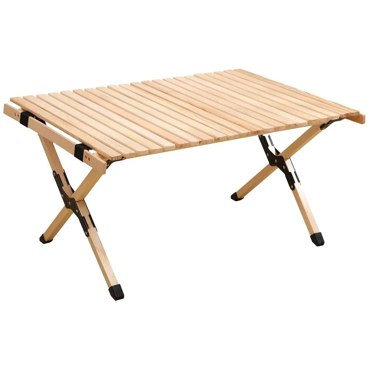 WOQI China Factory Manufacturer Self-driving Trip Solid Wood Picnic Home Folding  Egg Roll Table