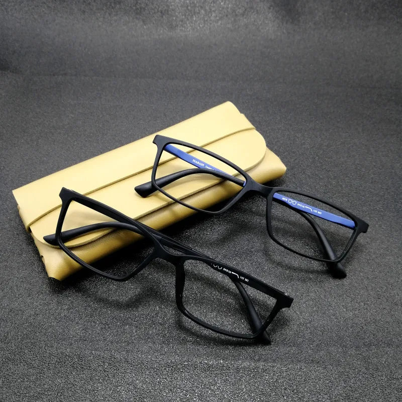 Super Light Custom Prescription Glasses Print Blue Light Gaming Square Full Rim Thin Comfortable Eyeglasses Frame for Men