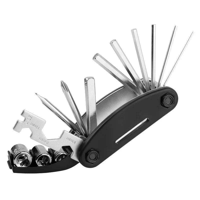 16 in 1 Multi-Function Basic Mini Portable Foldable Mechanic Repair Multitool Tool Kit Bicycle