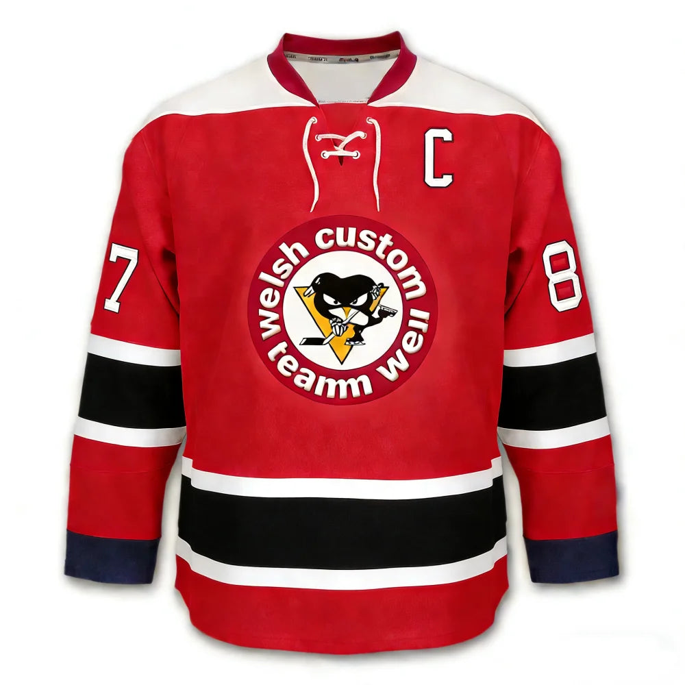 Custom Design Printed Kids Youth Ice Hockey Jerseys 100% Polyester Sublimation Transfer Print Durable 220g European Club Team