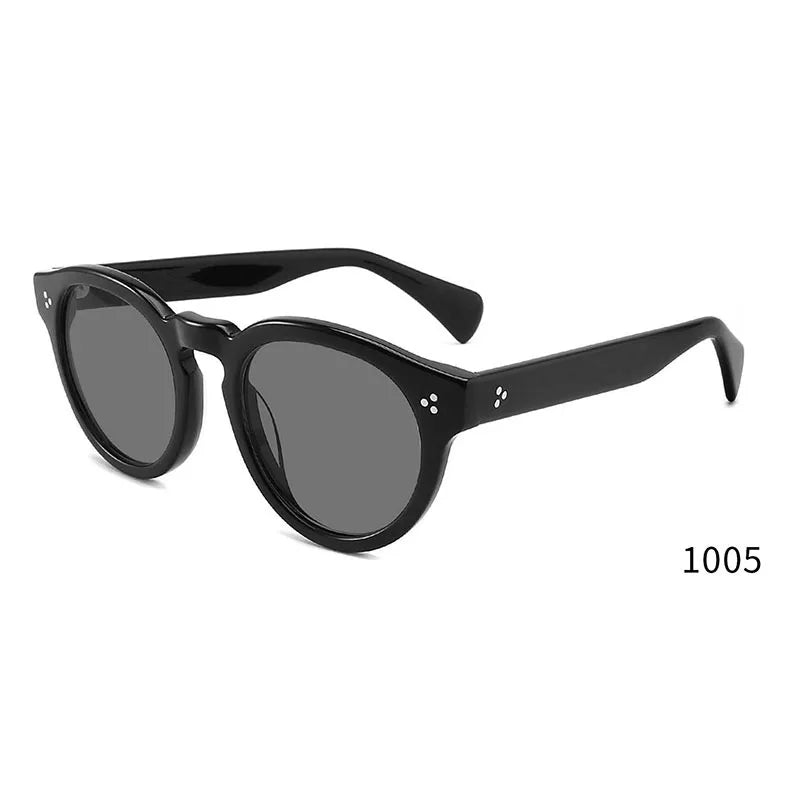 2024 Luxury Fashion Custom High Quality Sunglasses Retro Polarized Sunglasses Round Frame High Quality Acetate Sunglasses