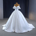 Elegant Satin Wedding Dresses Cap Sleeve Lace up  Sweetheart Princess Wedding Gown Rsm222240