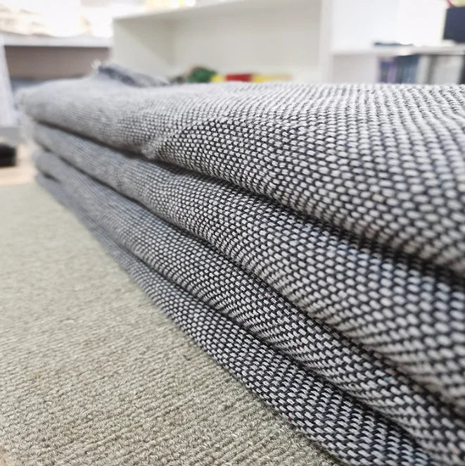 Charmkey Grey and White Rug Backing Cloth for Rug Making Tufting Punch Needle Handmade Cloth Tufting Fabric