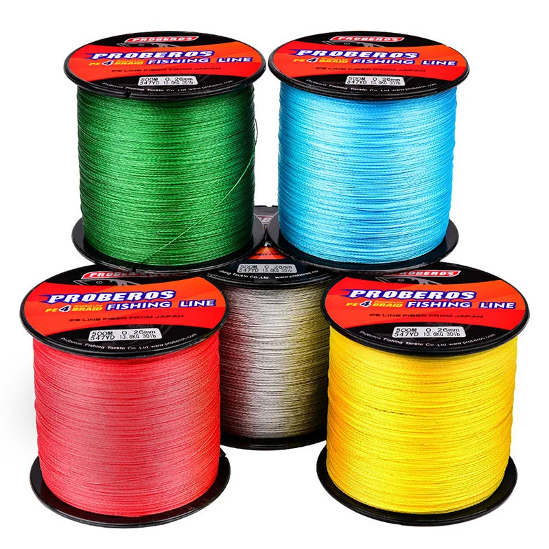 Braid 4 Strands 500m Multifilament PE Braided Fishing Line Smoother Floating Line Carp Fishing Thread Fishing Tackle